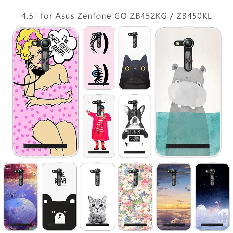 Мягкие чехлы из ТПУ для Asus Zenfone GO 2nd Gen zb452кг ASUS_X014D ZB450KL телефонов с рисунком 4 5 дюйма