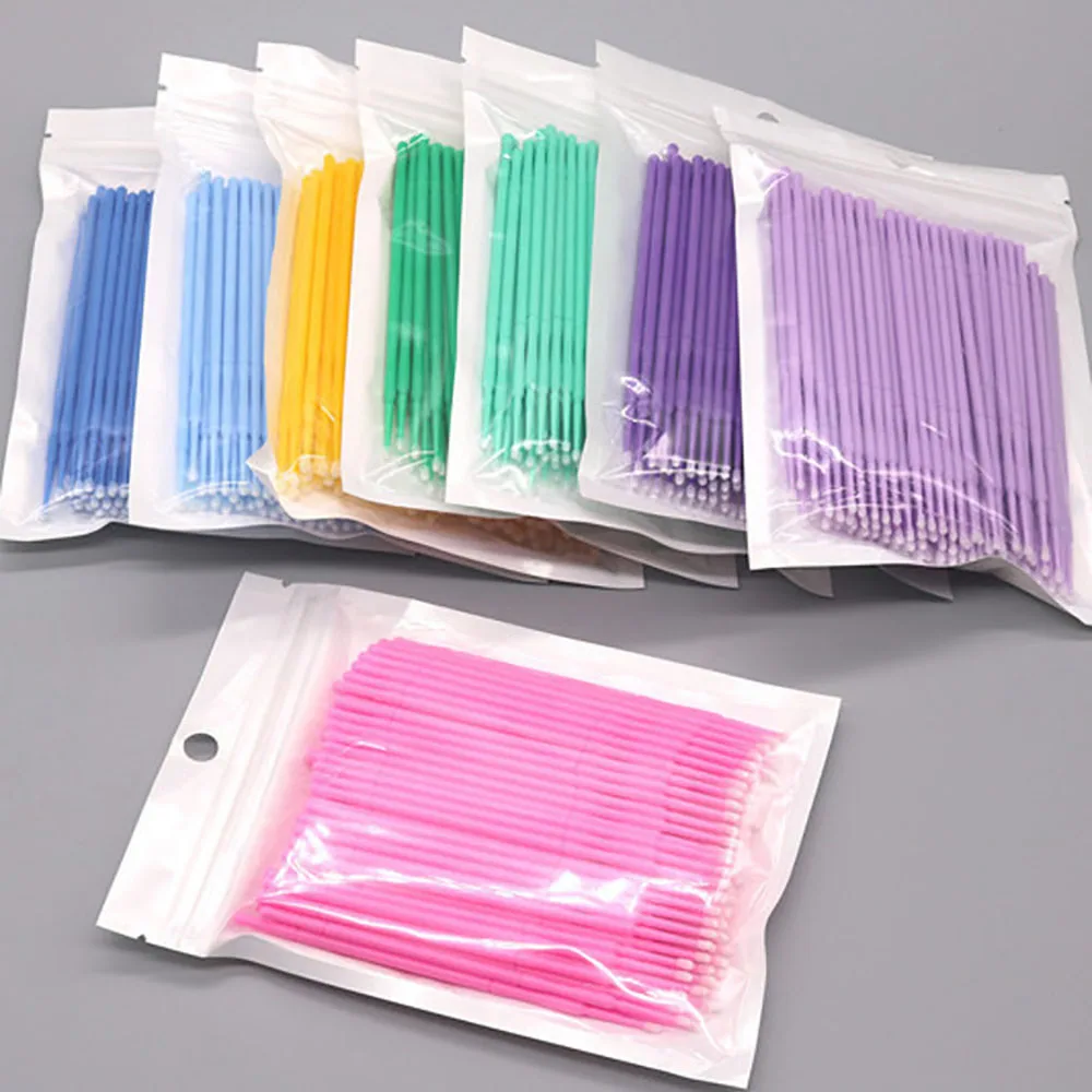 

100Pcs/lot MicroBrush Eyelashes Extension Accessories Cotton Swabs Women Cosmetic Makeup Sets Accessories Tools Eyeshadow Brush