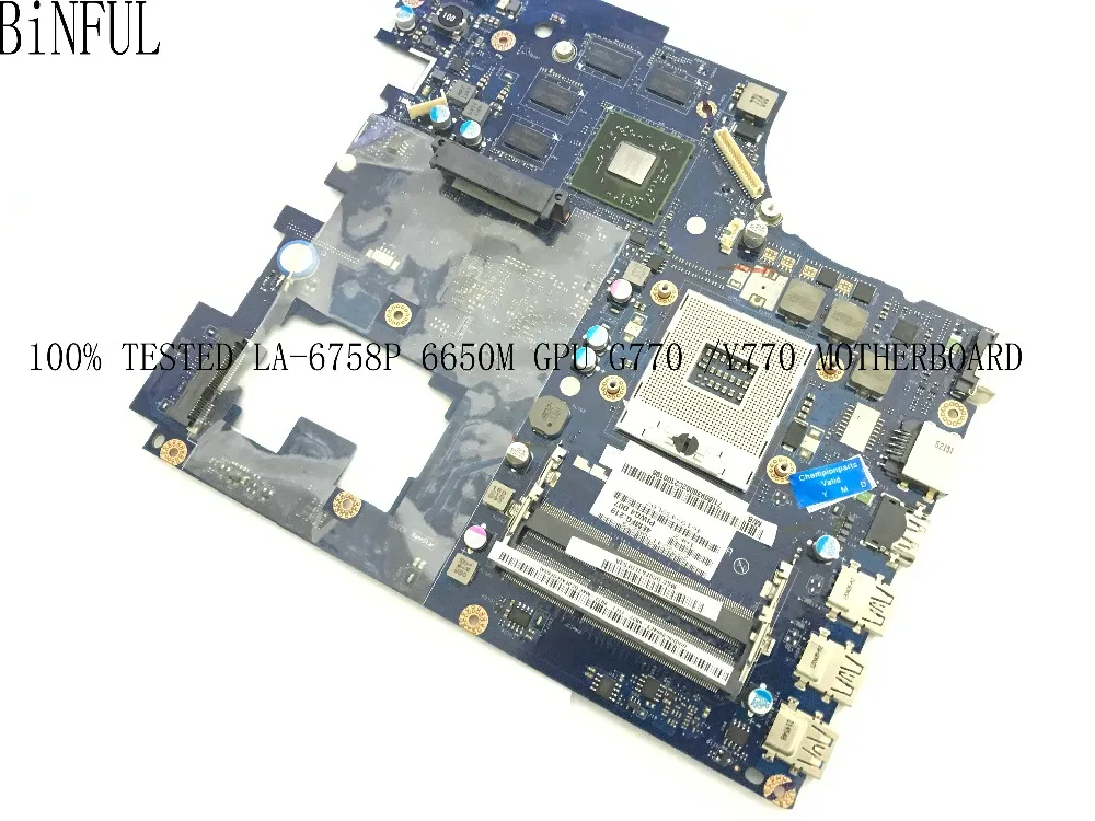 Быстрая доставка. Материнская плата PIWG4 LA 6758P G770 для ноутбука LENOVO G770/Y770 видеокарта