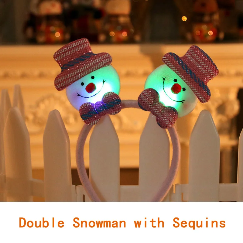Double Snowman with Sequins