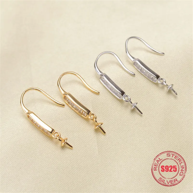 

Genuine S925 Sterling Silver Stud Earrings Dangle Earrings Hoop Earrings Blank Base Supplies for DIY Accessories Jewelry Making