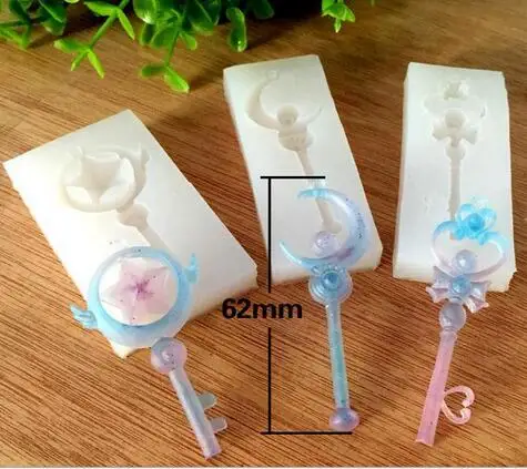 

Magic Wand Shape Silicone Mold For Pendant Clay Bookmark, UV Epoxy Fondant Cake Decoration Tools ,Handcraft Sugarcraft