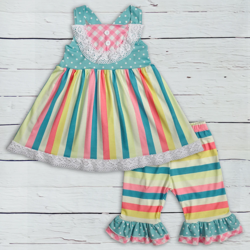

Conice NINI Children Clothes Striped Top Shorts Cotton Boutique Girl Outfits Clothing Match Romper 2GK904-1211-HY