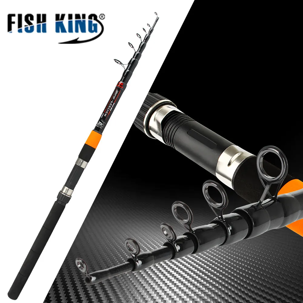 Рыболовная телескопическая удочка Fish King 24T 3 0 9 м 2 секции вес 120 г Сверхтяжелая 60%