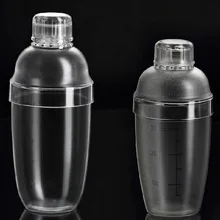 ПК 500 мл барный шейкер Инструменты Набор инструментов Дешевый Прозрачный Пластиковый шейкер для коктейлей