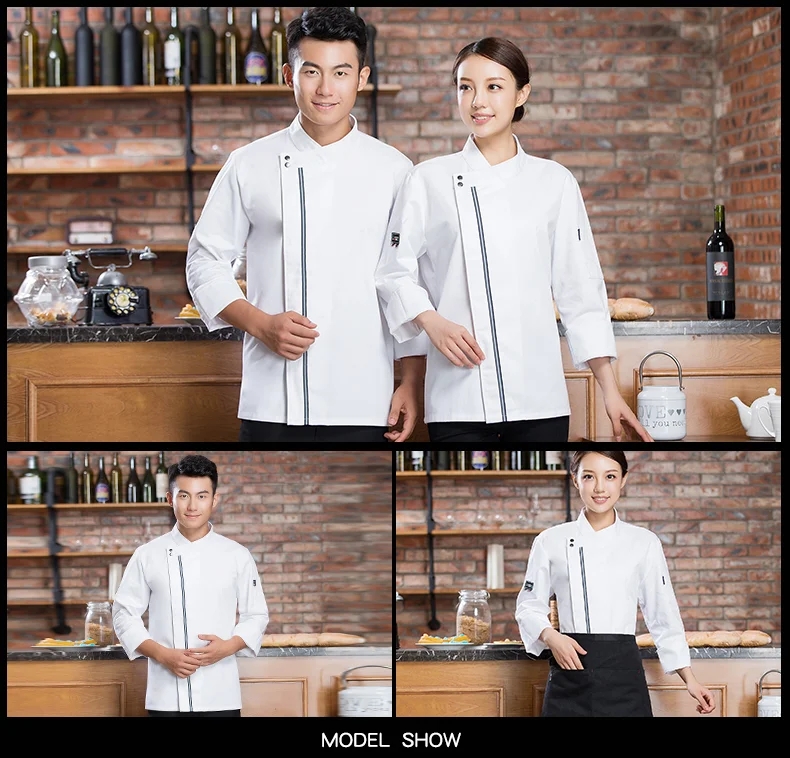 Шеф-повар комбинезоны форменной одежде форма офицантки униформы для официантов шеф-повар пальто Для женщин верхняя одежда для повара