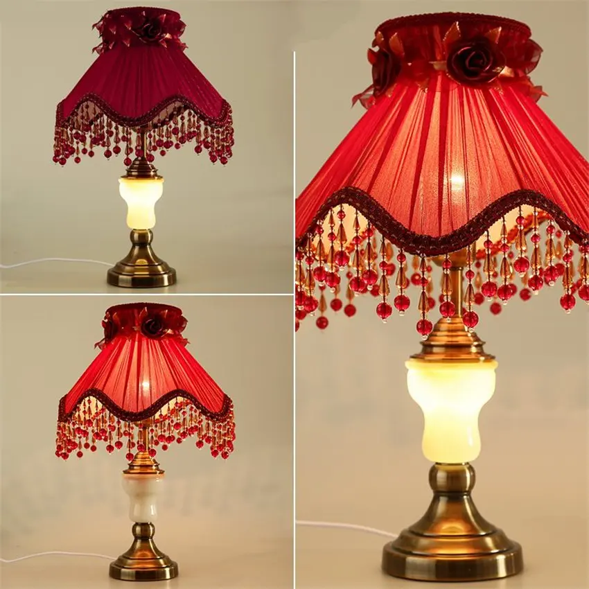 Vintage-Red-Wedding-Table-Lamp-Led-Desk-Light-Fabric-Lampshade-Lights-for-Princess-Room-Bedroom-Bedside(3)
