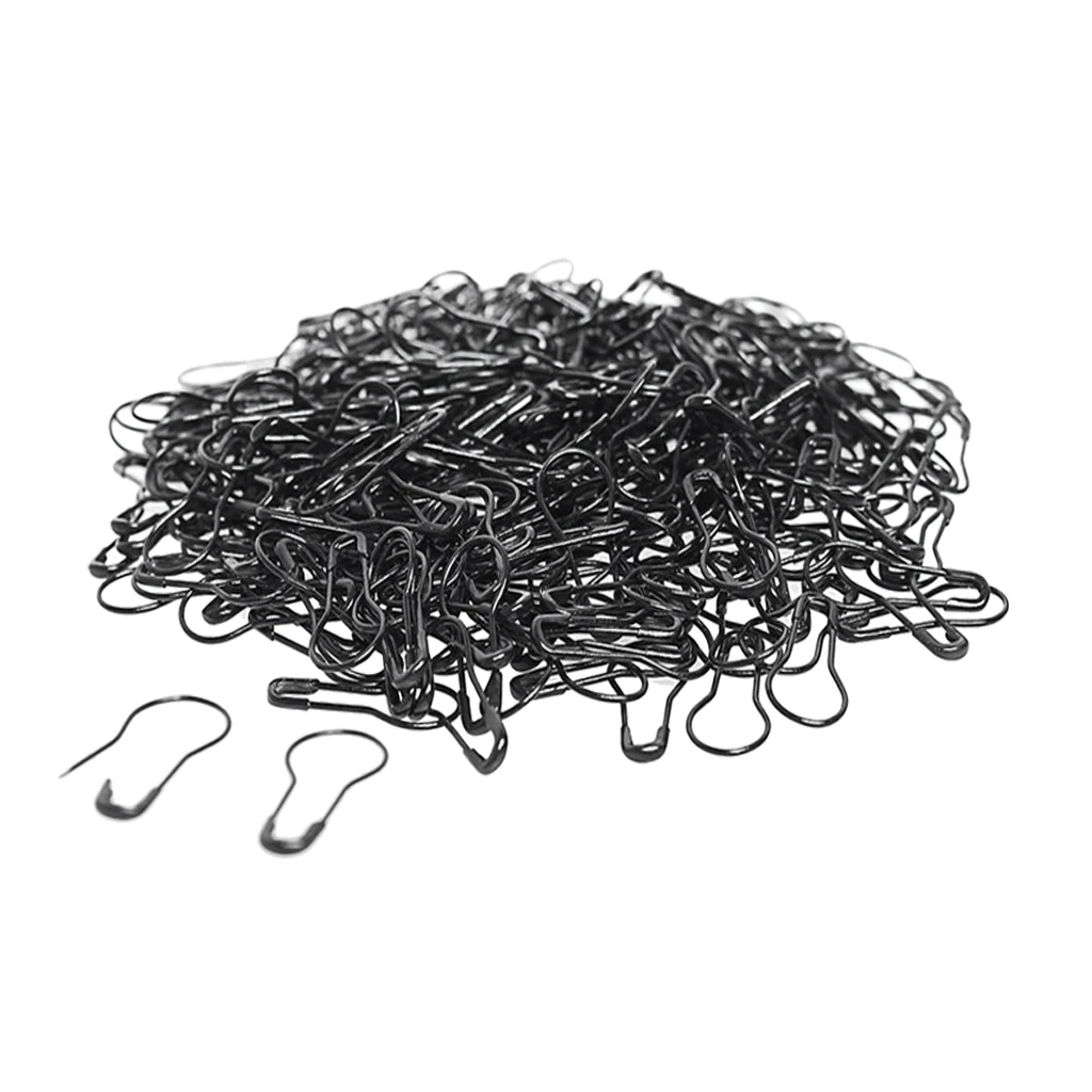 1000 Pieces Black Bulb Pins Metal Safety Pins Calabash Pin for Clothing Crafting, Knitting Marker and DIY Projects