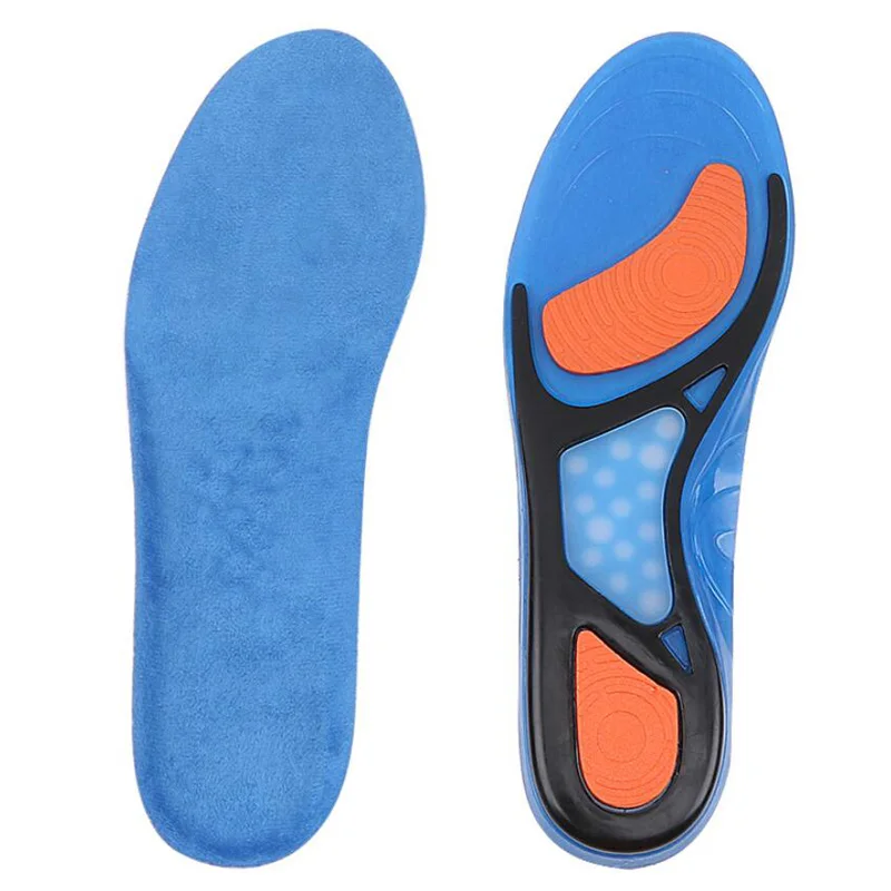 JUP3 Pairs Silicon Gel Can be Cut Insoles Shock Absorption Soft Comfortable Insole Men Women SportsMale Elastic Shock Absorption