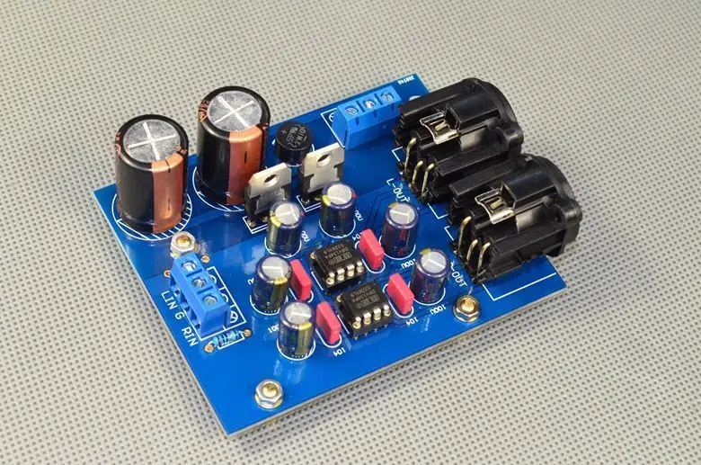 Собранная двухканальная односторонняя балансировочная плата DRV134PA|assembled board| |
