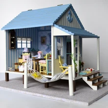 Кукольный дом мебель Miniatura DIY кукольные домики миниатюрный кукольный домик деревянные украшения ручной работы игрушки для подарка детям A017# E