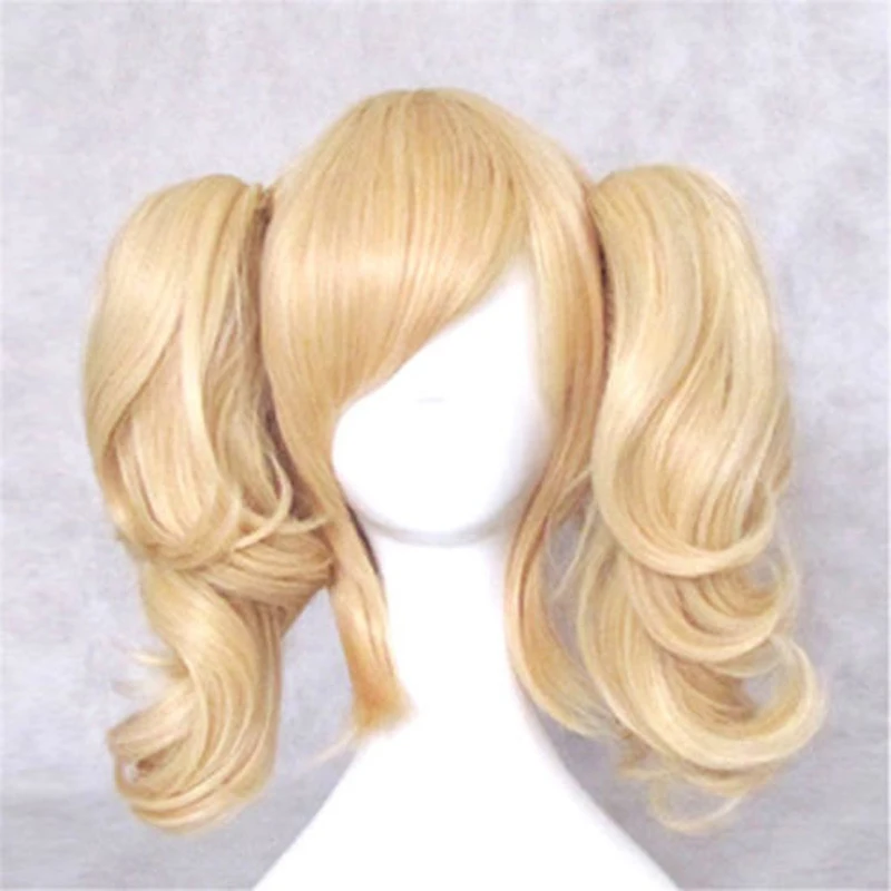 

Free Shipping !!! Anime Cosplay Wig Synthetic Blonde Mix Chip Ponytail Hair wig