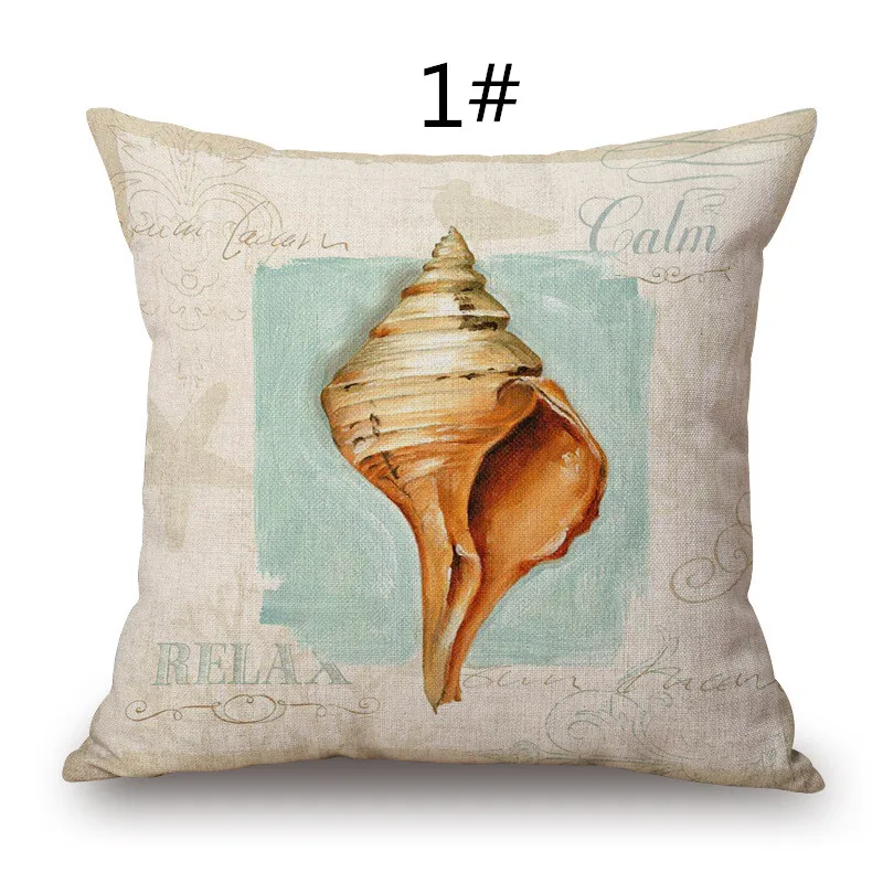 Maiyubo البحرية الحياة البحر وسادة تغطي القطن الكتان مكتب ديكور المنزل صوفا رمي وسادة كرسي مقعد السيارة يغطي cojines PC008 Maiyubo البحرية الحياة البحر وسادة تغطي القطن الكتان مكتب ديكور المنزل صوفا رمي وسادة كرسي مقعد السيارة يغطي cojines PC008