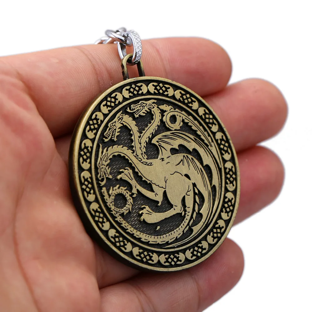 

HSIC Brand Game of Thrones Keychain Song of Ice and Fire Targaryen Key Ring Alloy Pendant Lannister Key ring Unisex Souvenir
