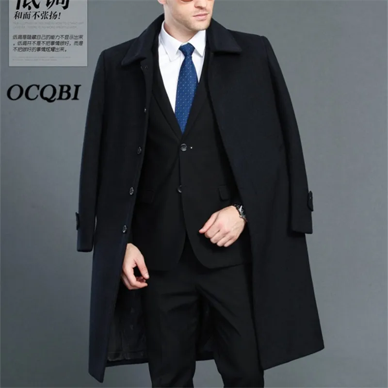 

Plus Size M-4XL 2018 Smart Casual Mens Coats Overcoats Winter Designer Dress Coat Mens High Quality