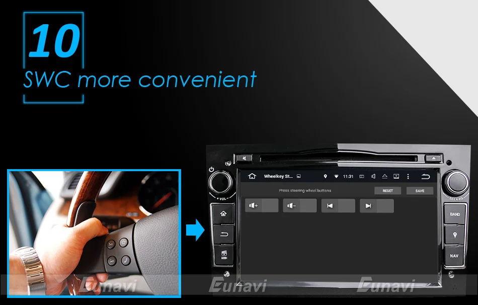 Clearance Eunavi Quad Core Android 9.0 2 din Car DVD Stereo for Vauxhall Opel Astra H G Vectra Antara Zafira Corsa GPS Navi Radio 2G 16