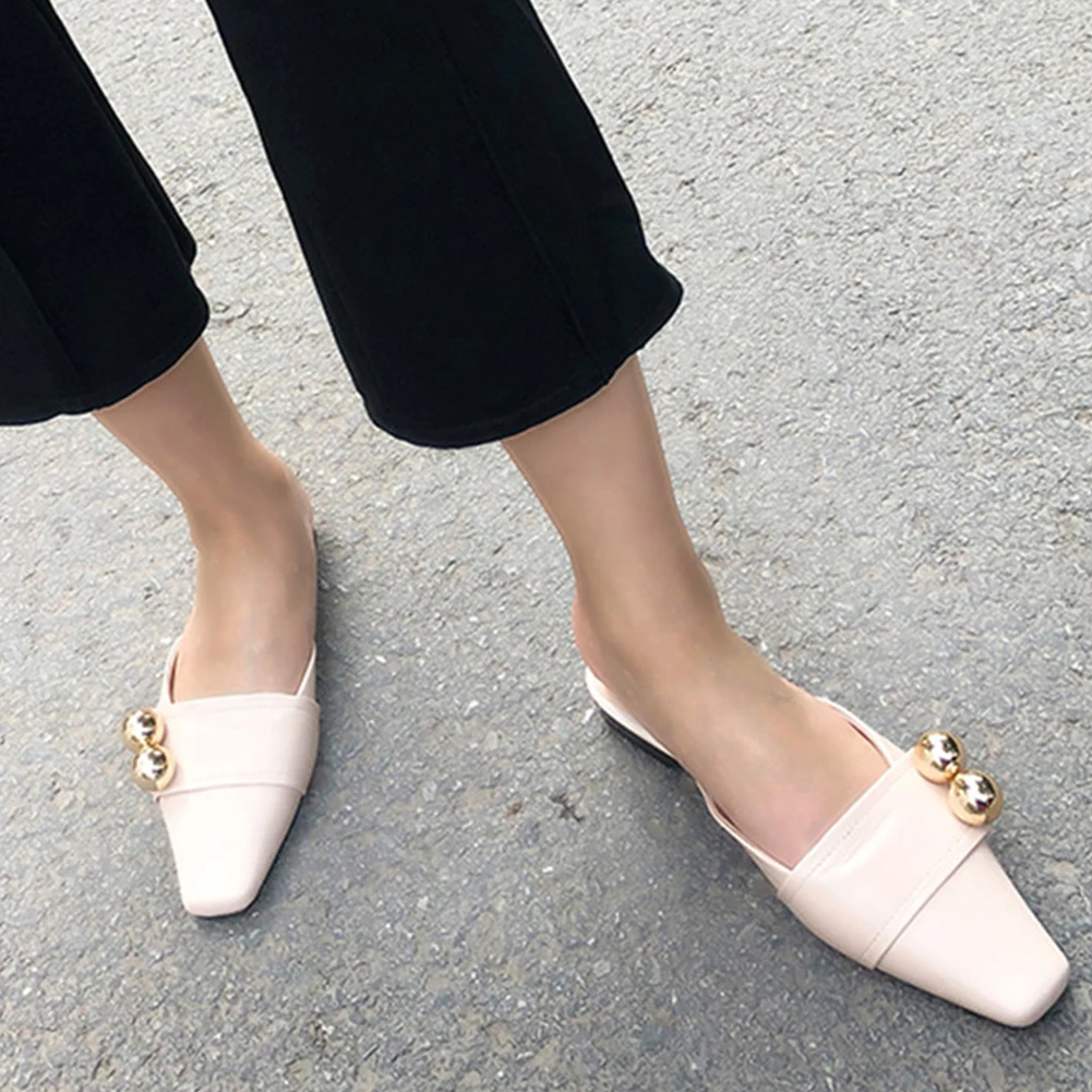 

LAPOLAKA Top Quality Large Size 34-43 women's Genuine Leather Shoes Woman Casual Mules Outside Summer Slippers