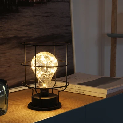 Современная Геометрическая креативная железная проволочная Рамка для украшения ночник прикроватная настольная лампа для спальни кафе-бара можно подвешивать ночник - Испускаемый цвет: YY-DTW112J