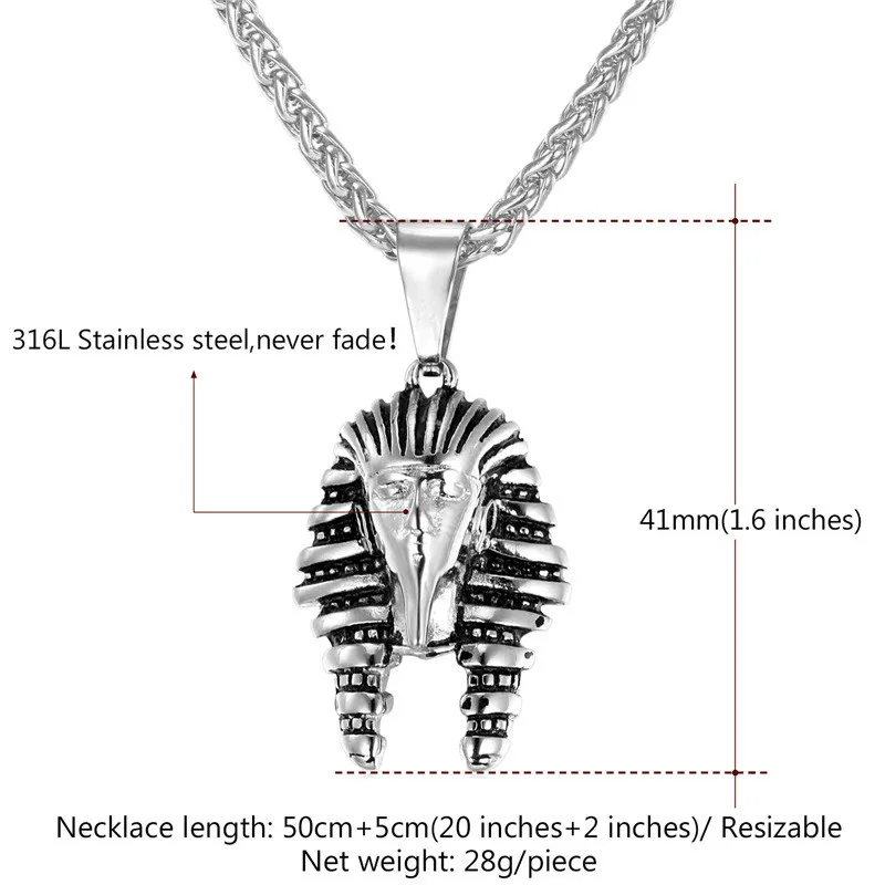Звёздный лорд ювелирные изделия из Египта Фараон кулон Цепочки и ожерелья для Для мужчин/Для женщин Винтаж ювелирные изделия Нержавеющая сталь/золото Цвет цепи Цепочки и ожерелья GP1898