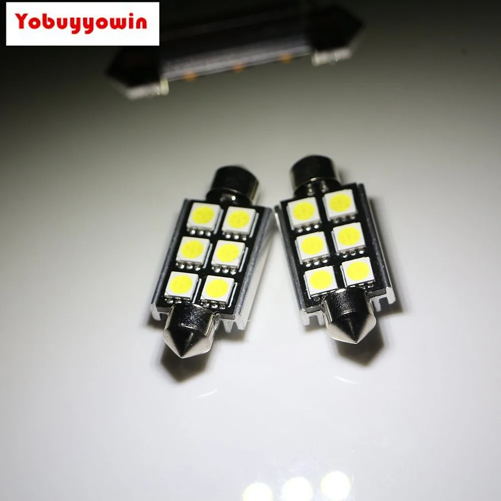 Новая 2x36 мм 6SMD 5050 Canbus безотказная автомобильная светодиодная купольная Лампа 6000