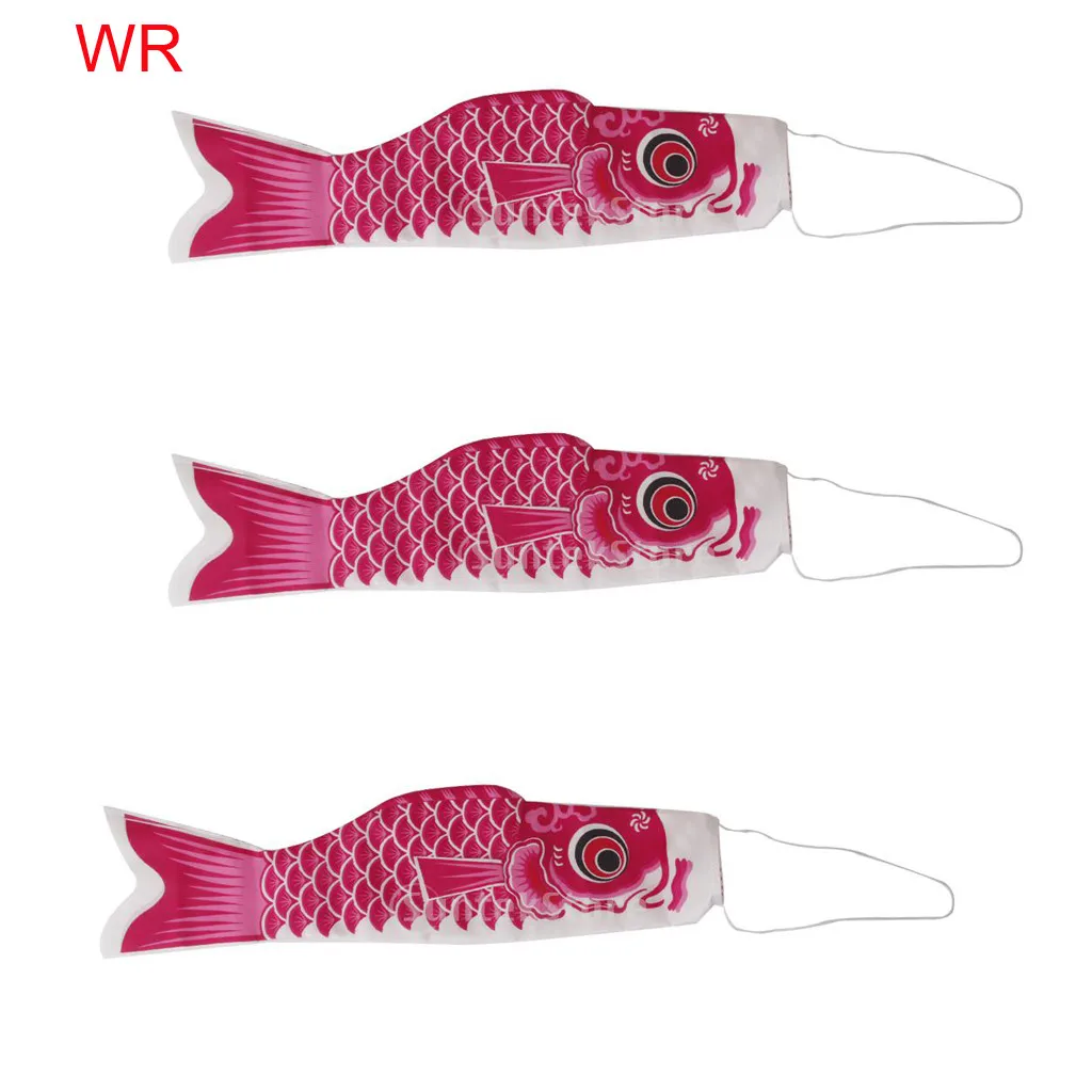 Watermelon Red 3 шт. японский Карп Windsock стример рыба пиратский флаг, воздушный змей Koi дома на открытом воздухе висячая декоративная Растяжка атлас 5 цветов несколько размеров - Цвет: Watermelon Red
