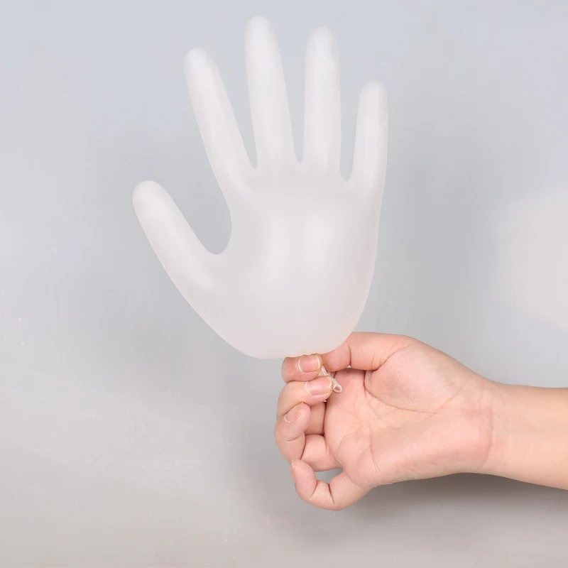 WHISM 5 пар прозрачные одноразовые перчатки из ПВХ водонепроницаемые лабораторные медицинские рабочие латексные перчатки для домашней уборки
