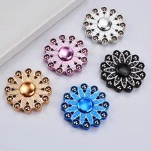 2017 12 beads Lotus bearing Aluminum Alloy Fidget Spinner Hand Finger Toy Metal Handspinner anti stress