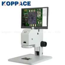 KOPPACE 12X-77X, 2 миллиона пикселей, HDMI HD промышленный микроскоп, промышленный измерительный микроскоп, 11,6 дюймовый hd-монитор