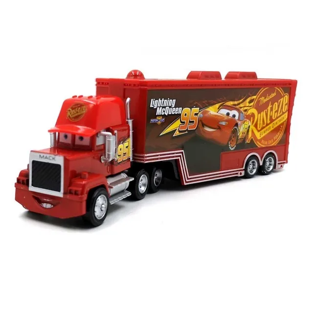 Disney Pixar Cars 2 Toys Lightning McQueen Mack Truck The King 1:55 Diecast Metal Alloy Modle Figures Toys Gifts For Children McQueen Uncle