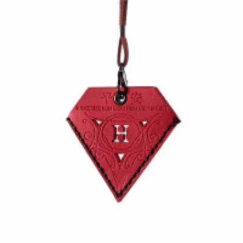 Автомобильный ремешок Подвеска для зеркала заднего вида благословение сумка автомобильное подвесное украшение треугольник персонаж сумка персональный кулон безопасность - Название цвета: Triangle bag red