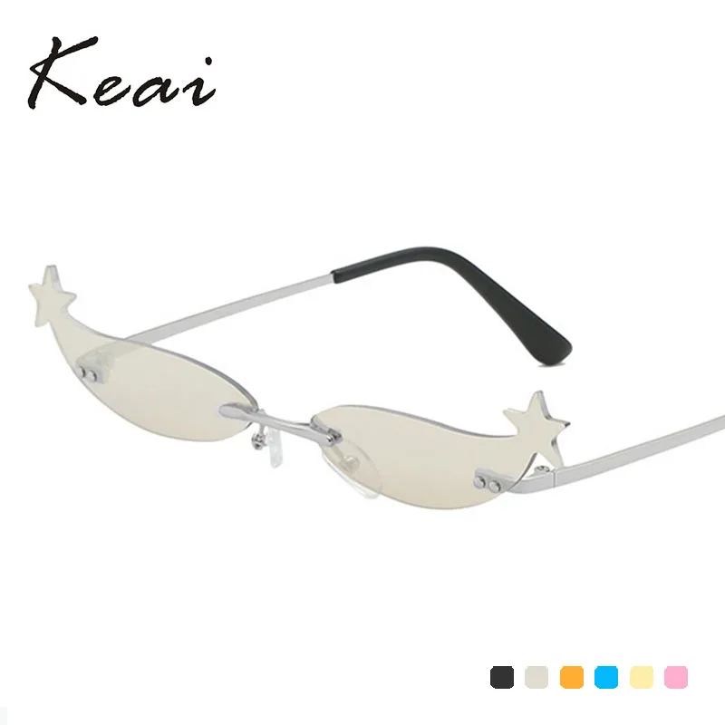 Fashion Cat eye Small Stars Mirror Sunglasses For Women Luxury Brand Designer Eyewear Shades Ladies Sun Glasses UV400