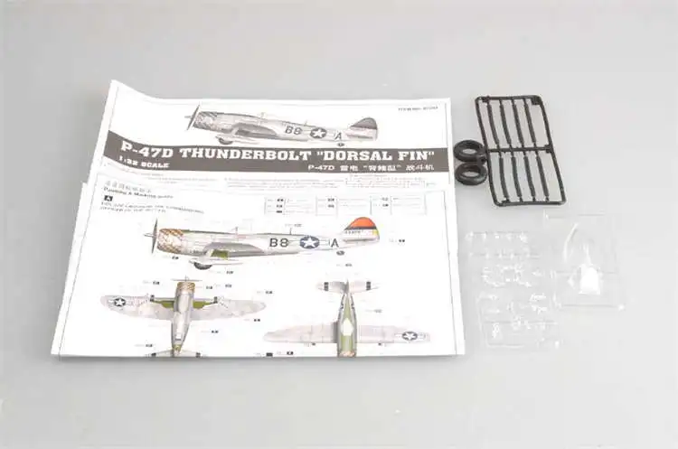 Труба 02264 1:32 Американский P-47D Боец (спинной плавник Тип) сборка модели строительных Наборы игрушка