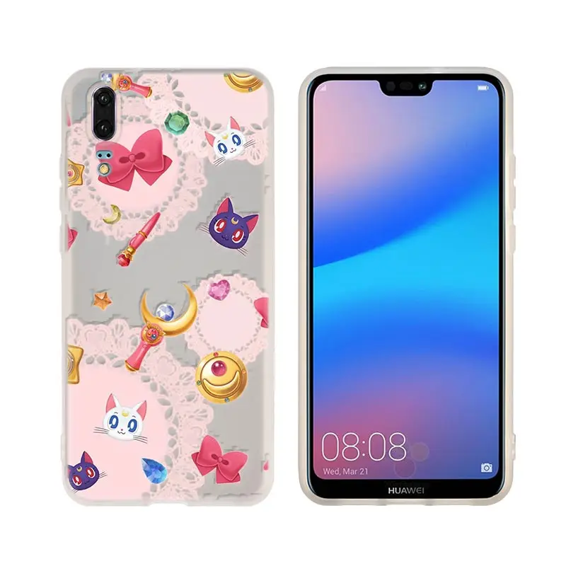 Чехол для телефона из ТПУ с Сейлор Мун мягкие чехлы Huawei P40 P30 P20 Pro P10 P9 Lite p30lite p40lite P