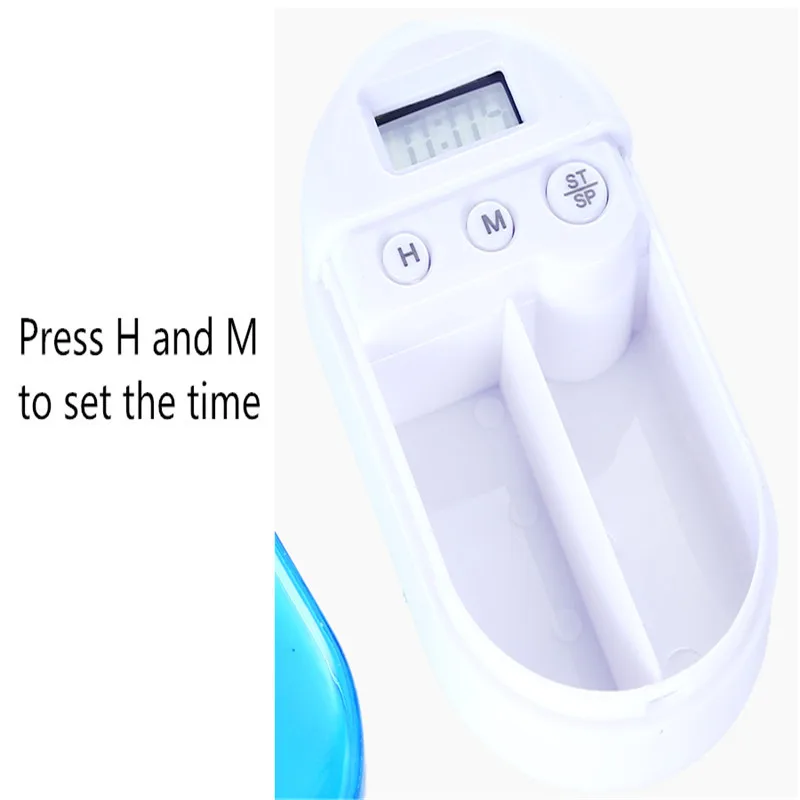 Portable Electronic Medication Reminder Timer Timed Alarm Kit Travel Medicine Tablet Pills Box Timed Medication Clock Box