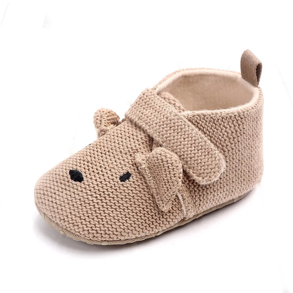 Baby Boys Girls Animal Crib Shoes Infant Cartoon Soft Sole Non-slip Cute Warm Animal Shoes