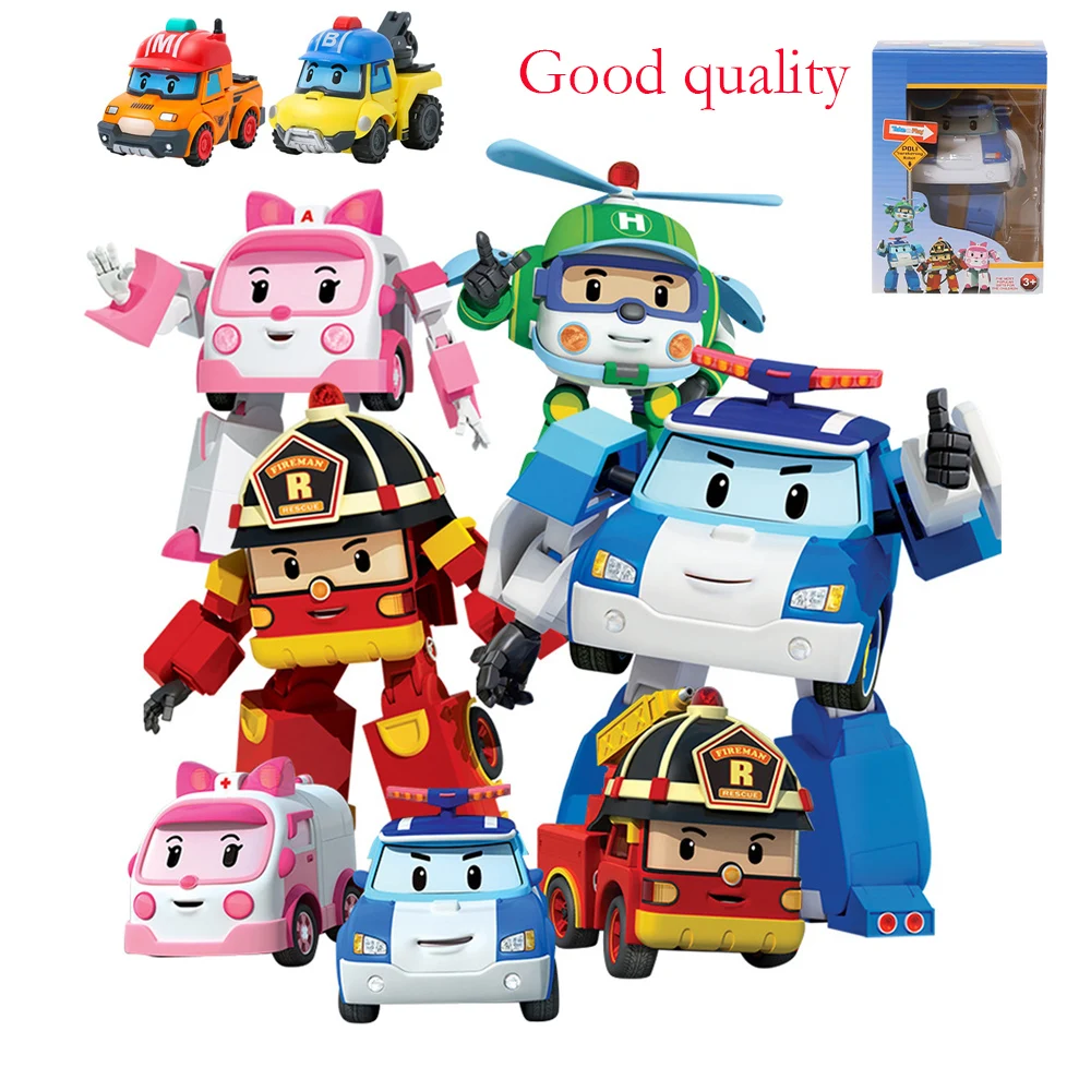 

Toy Car Poli for Boy Kids Robot Car Transform Poli Animation Cartoon Toy Vehicle Jouet brinquedo Birthday Gift for Children
