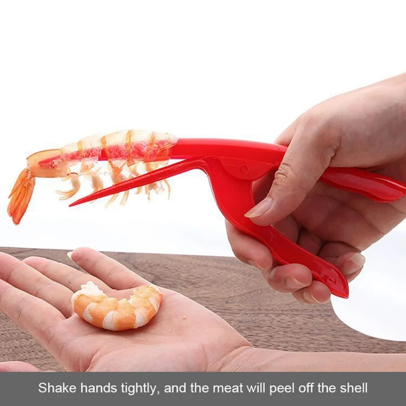 

Peeling Shrimp Deveiners Peelers Plastic Shrimp Shelling Tool Red Shrimp Separator Seafood Kitchen Tools