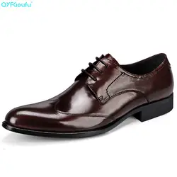 QYFCIOUFU/Официальные дизайнерские мужские роскошные модельные туфли из натуральной кожи высокого качества; цвет черный, винный, красный;