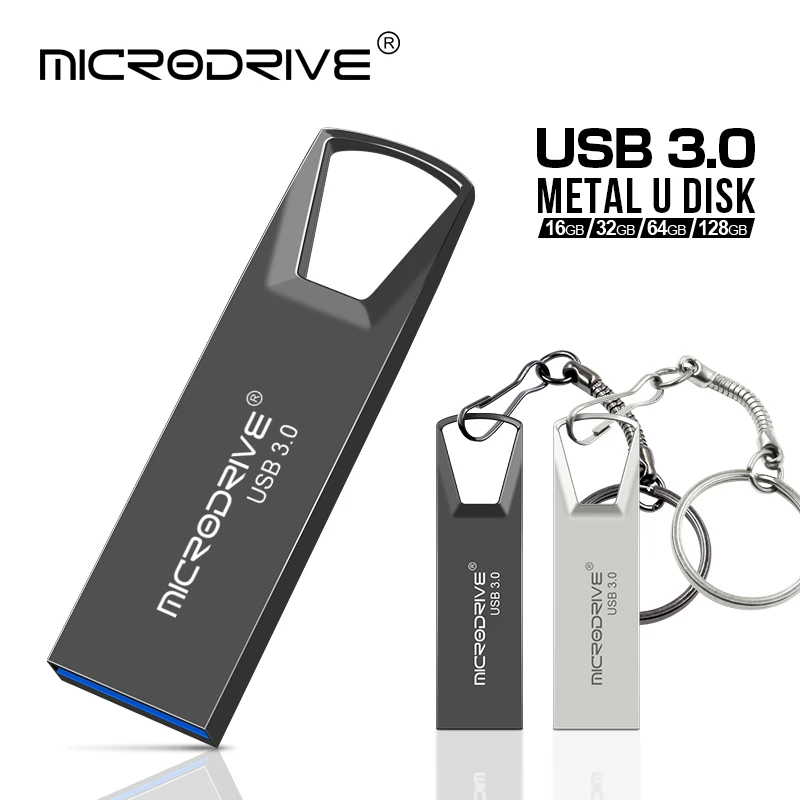 Высокоскоростной USB 3,0 мини флеш-накопитель 16 ГБ 32 ГБ 64 Гб 128 ГБ флеш-накопитель водонепроницаемый металлический usb флеш-накопитель брелок-ручка карты памяти