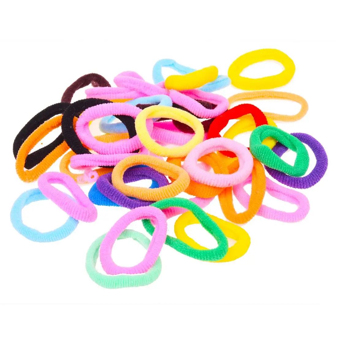 40 Pcs Assorted Colors Elastic Band Hair Tie Band Ponytail Holderin