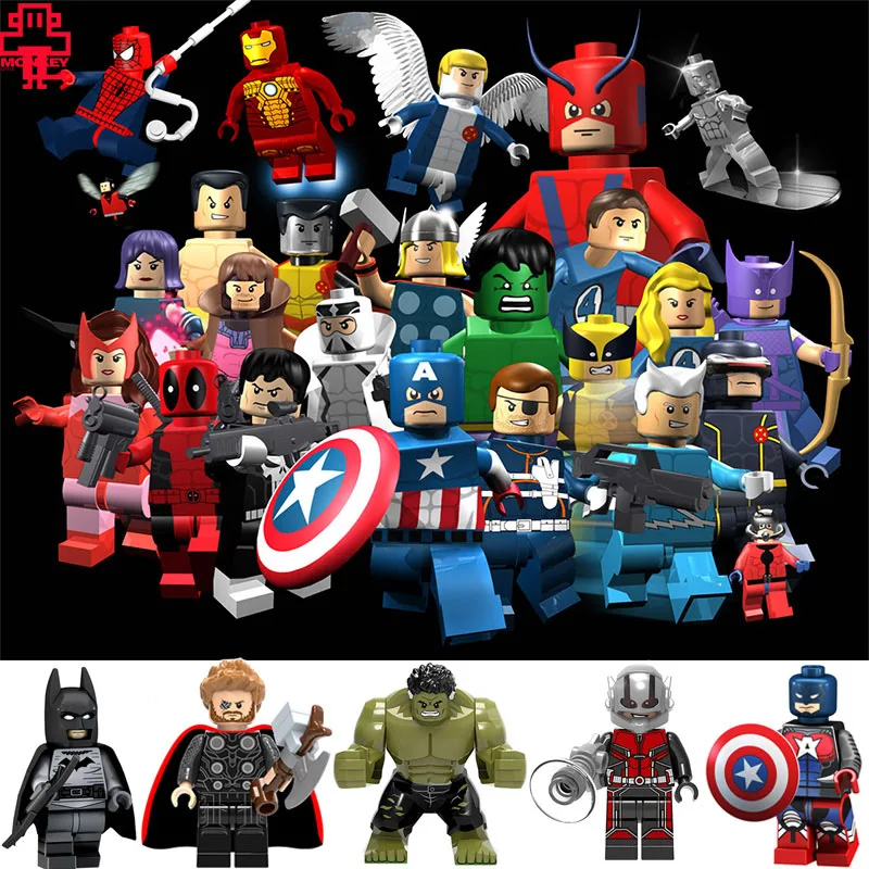 

Single Sale The Avengers Marvel Building Blocks Hulk Captain America Lnfinty Gauntlet Thanos Compatible With Most Brands Toys