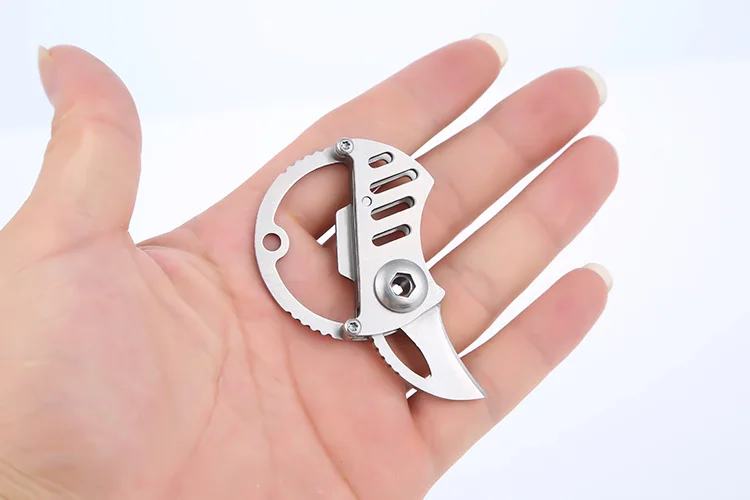 

self defense personal tactical Mini Retro Knife security Outdoors Small Pocket Folding Stonewash Keychain edc tool