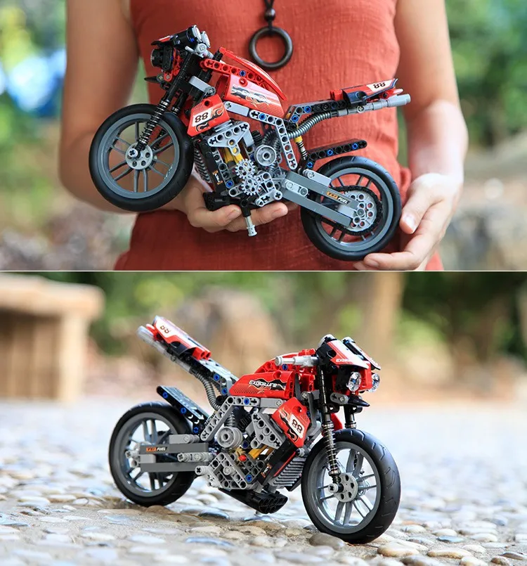 Decool 3353 431pcs Speed Technology Series motorcycle Toy building blocks Exploiture Model gift racing set Compatible