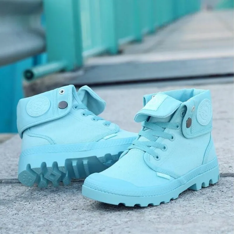 Achat Nouvelle toile de haute mode femmes chaussures automne et hiver vente section bridage épais femmes bottes de tendance sauvage casual chaussures