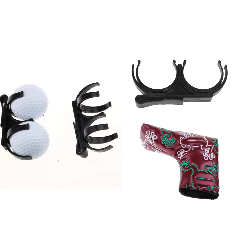1 Set  Sports Golf Club Head Cover Drivers Protector and Golf Ball Holder Golf Training Aids Durable Waterproof