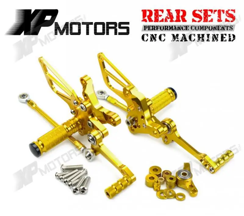

Gold Racing CNC Billet Rear Sets Foot Pedals Pegs For Ducati 848/1098/1198 R