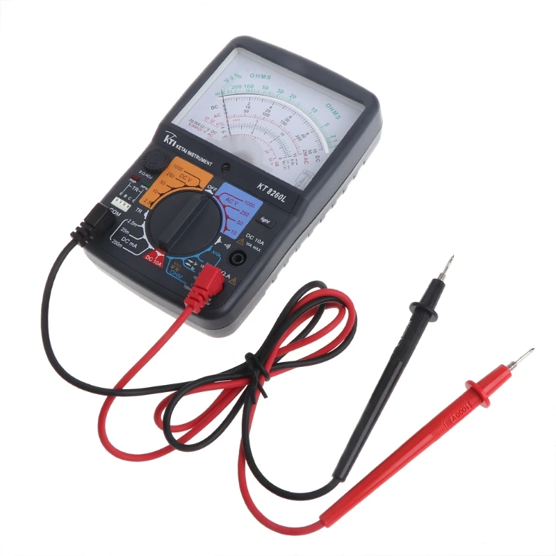 

Newest KT8260L Analog Multimeter ACV/DCV/DCA/Electric Ohm Resistance Tester w/ Test Pen