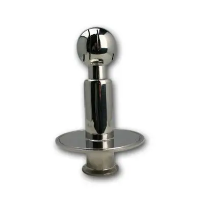 

Rotating Spray Ball 1.5" Tri Clamp Inlet welded in 2" Tri Clamp Cap
