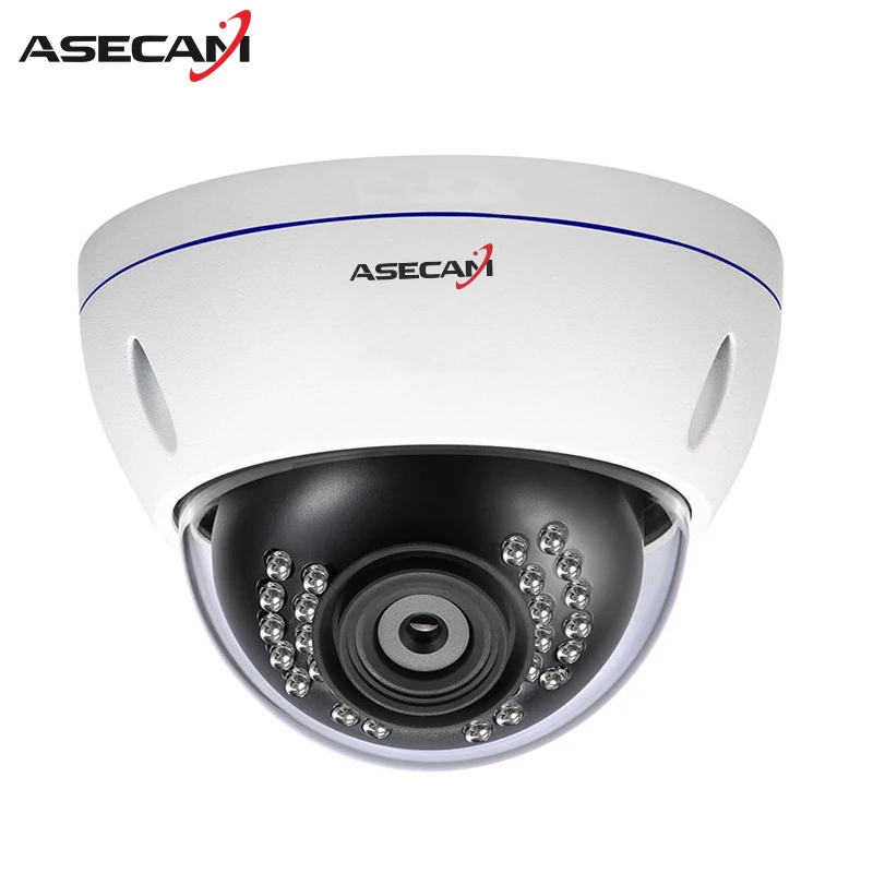 

Asecam 720P Surveillance Dome Metal White Onvif IP Camera POE 48V CCTV Indoor WebCam Security Network Cam Free shipping
