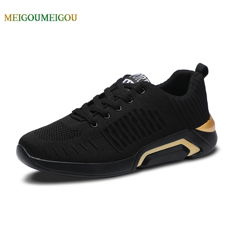 

MEIGOUMEIGOU 39-44 Size Shoes Men Breathable Mesh Upper Men Casual Shoes Cool Design Slip Resistant Men Vulcanize Shoes No Smell